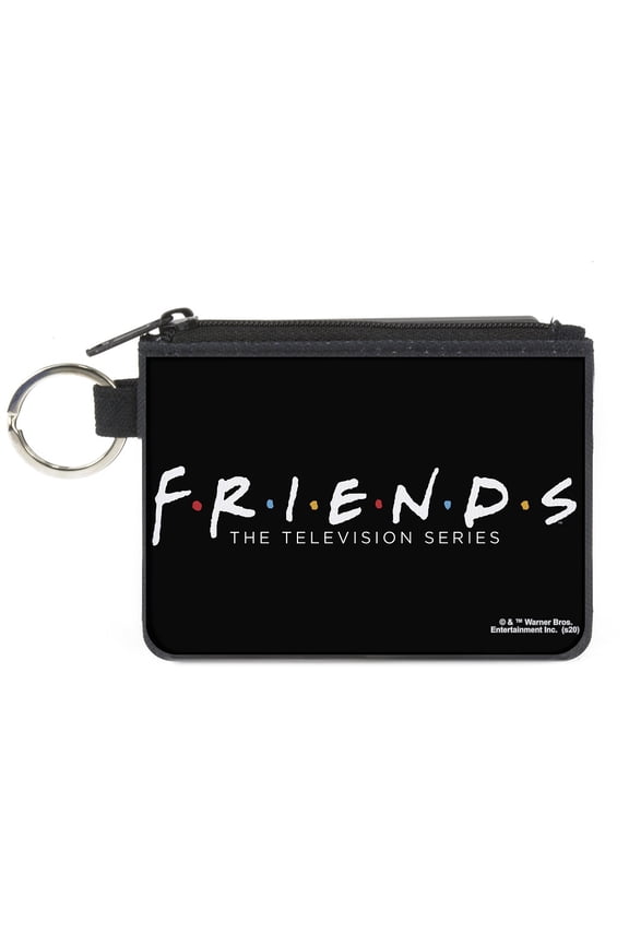 Friends Wallet, Coin Purse, Friends The Television Series Logo Black White Multi Color, Canvas