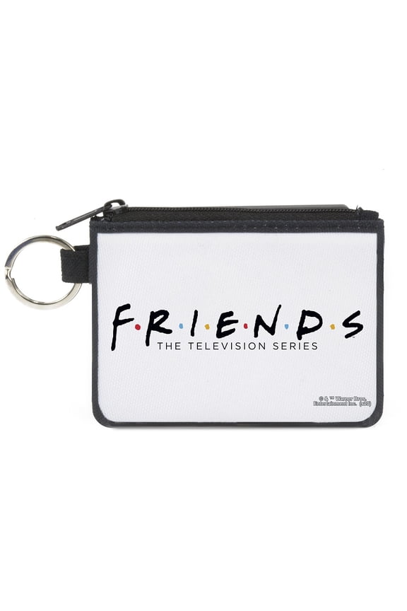 Friends Wallet, Coin Purse, Friends The Television Series Logo White Black Multi Color, Canvas
