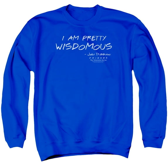 Friends Wisdomous Adult Crewneck Sweatshirt Royal Blue