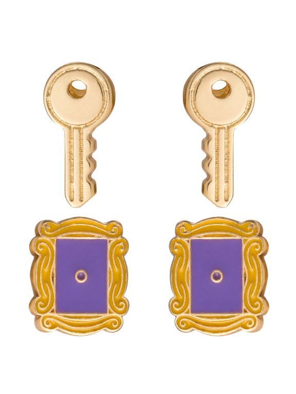 Women's Fashion Door Frame and Key Stud Earring Set