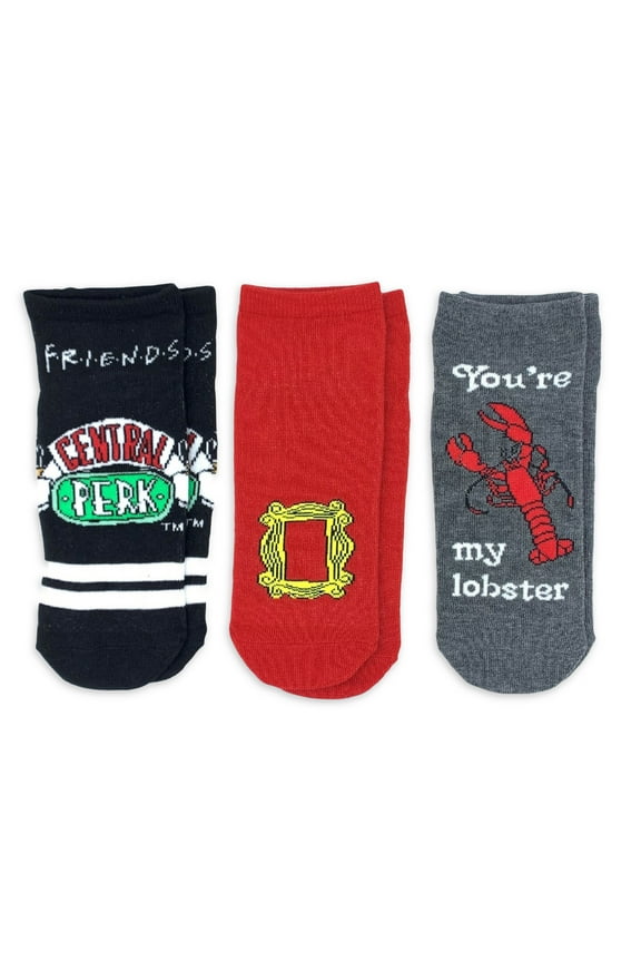 Friends Women's No Show Socks, 3-Pack, Size 4-10