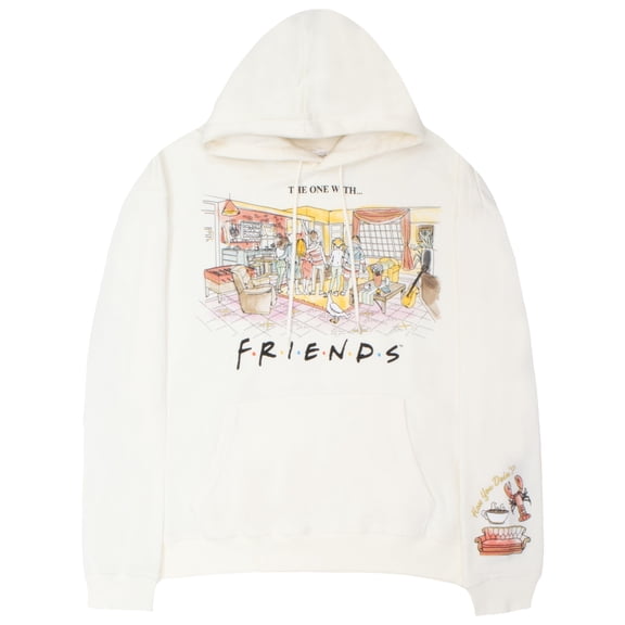 Friends Women’s Pullover Hoodie, Long Sleeve Graphic Hooded Sweatshirt, Sizes XS-XL