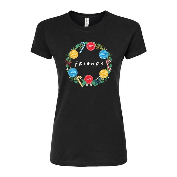 Friends - Wreath - Juniors Fitted Graphic T-Shirt