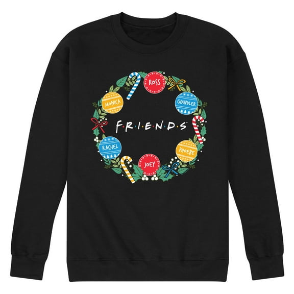 Friends - Wreath - Men's Crew Neck Fleece Pullover