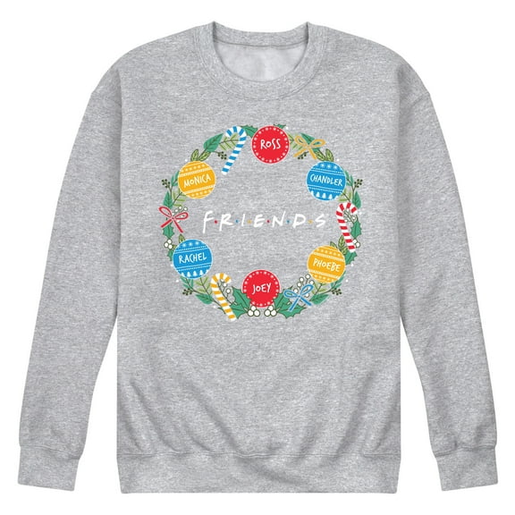 Friends - Wreath - Men's Crew Neck Fleece Pullover