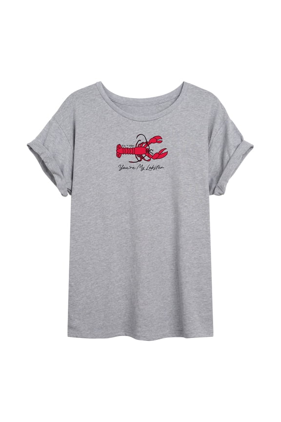 - You're My Lobster - Juniors Oversized Graphic T-Shirt
