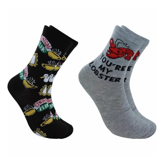 Friends You're My Lobster Juniors/Womens 2 Pair Socks Size 4-10