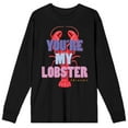 thumbnail image 1 of Friends You're My Lobster Men's Black Long Sleeve Shirt-S, 1 of 2
