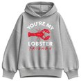 thumbnail image 1 of Friends - You're My Lobster - Women's Oversized Fleece Hoodie Sweatshirt, 1 of 3