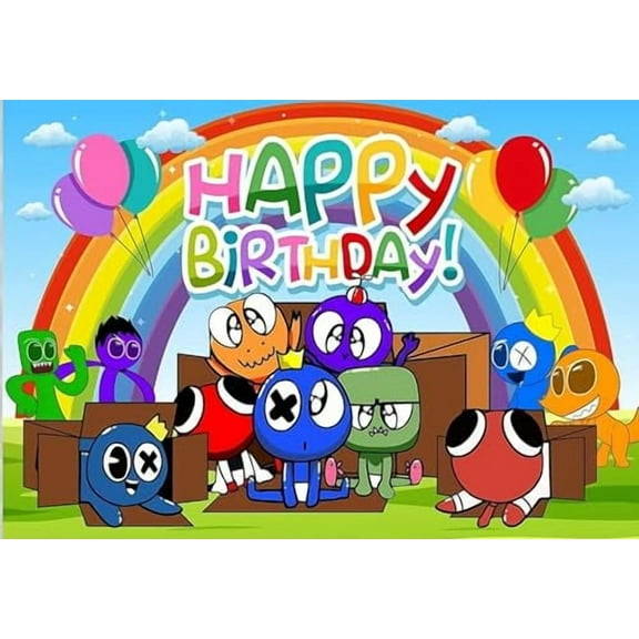 Friends and Rainbows Edible Icing Sheets-fits 1/4 sheet cake or larger