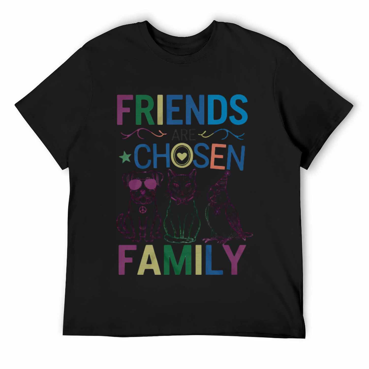 Friends are chosen familytshirt design Deer Tie Dye Dinosaur Lover ...