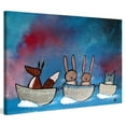 thumbnail image 1 of "Friends in Boats" Painting Print on Wrapped Canvas, 1 of 7