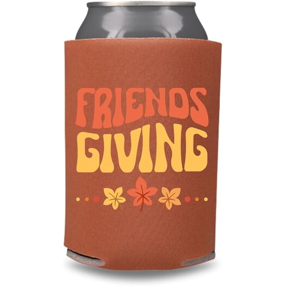 Friendsgiving Can Cooler, Thanksgiving Can Cooler, Custom Coolies, Thanksgiving Beer Cooler, Friendsgiving Gifts, Fall Coolie Party Favor