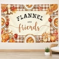 Friendsgiving Flannel and Friends Backdrop Autumn Pumpkin Brown ...