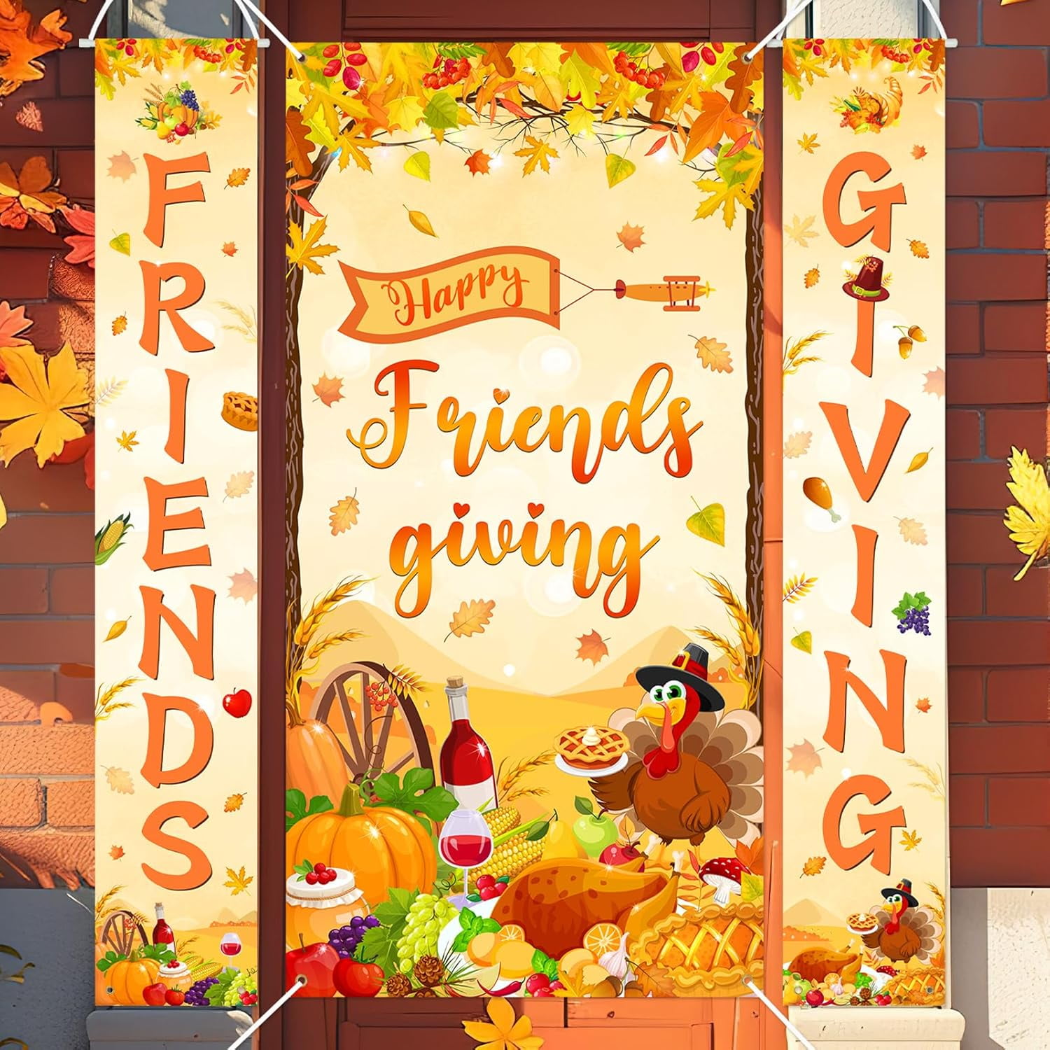 Friendsgiving Party Banner 3 Pcs Happy Friendsgiving Welcome Banner ...