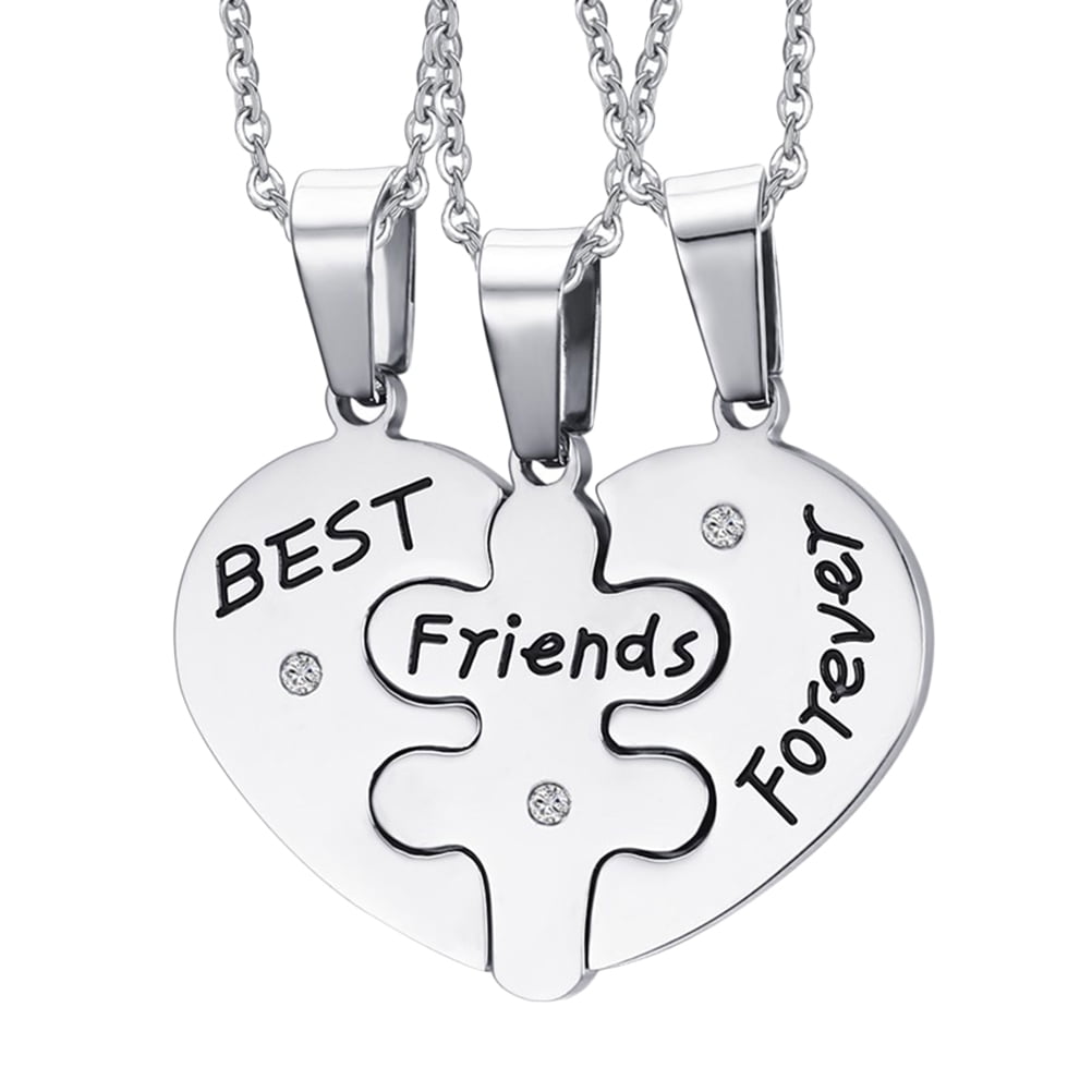 3pcs Best Friend Forever Necklaces Doughnut Shape Necklaces Kids Jewelry  Girls Friendship Gifts - Walmart.com