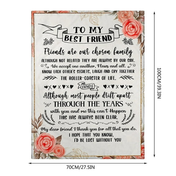 Friendship Blanket 75X100Cm,1X Blanket,Friendship Blanket Flannel Decorative Blanket Air Conditioning Blanket Throw Blanket