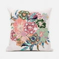 thumbnail image 1 of Friendship Bouquet Indoor/Outdoor Pillow with Removable Cover in Pink Green Blue Peach16x16, 1 of 5