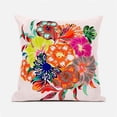 thumbnail image 1 of Friendship Bouquet Indoor/Outdoor Pillow with Removable Cover in Pink Orange Blue18x18, 1 of 5