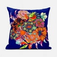 thumbnail image 1 of Friendship Bouquet Throw Pillow with Removable Cover in Blue Orange Pink 18x18, 1 of 5