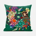 thumbnail image 1 of Friendship Bouquet Throw Pillow with Removable Cover in Green Red Orange 20x20, 1 of 1