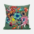 thumbnail image 1 of Amrita Sen Friendship Bouquet Indoor/Outdoor Pillow with Removable Cover in Green Red Pink Blue20x20, 1 of 5