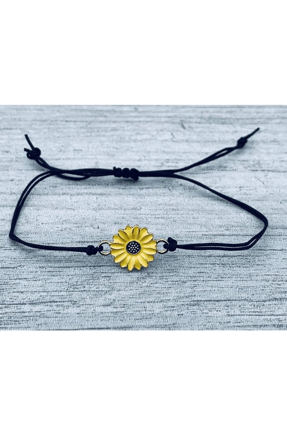 Friendship Bracelet Best Friend Bracelet for 2, Sunflower Pinky Promise Bracelets