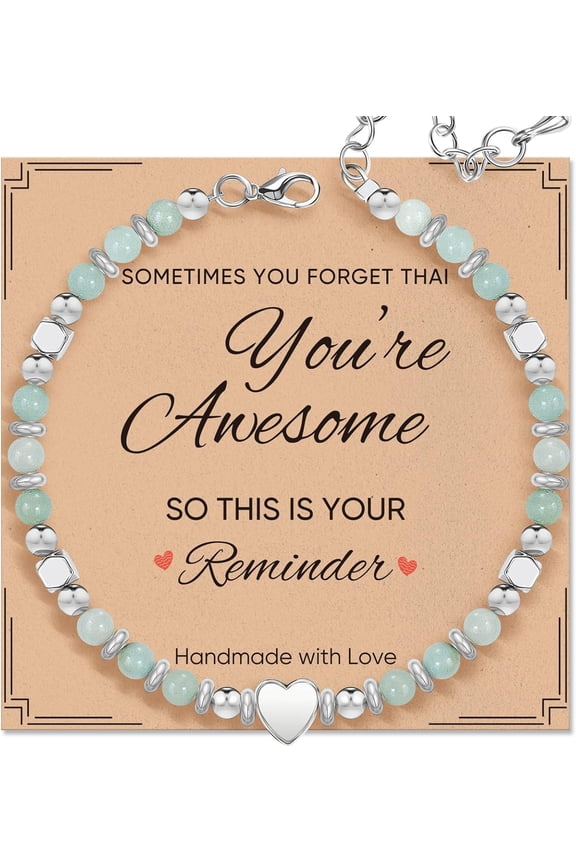 Friendship Bracelet Gifts for Women - Inspirational Natural Stone Bracelet for Women - Birthday Christmas Day Graduation Gifts for Friend, Sister, Bestie, BFF