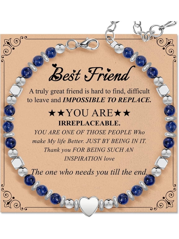 Friendship Bracelet Gifts for Women - Inspirational Natural Stone Bracelet for Women - Birthday Christmas Day Graduation Gifts for Friend, Sister, Bestie, BFF