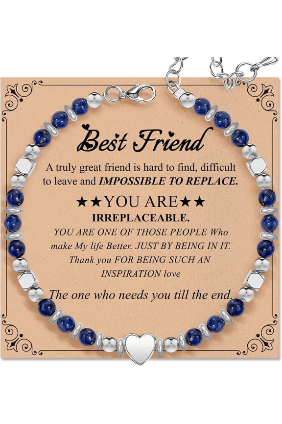 Friendship Bracelet Gifts for Women - Inspirational Natural Stone Bracelet for Women - Birthday Christmas Day Graduation Gifts for Friend, Sister, Bestie, BFF
