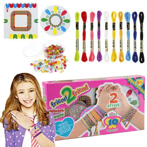 Minicloss Friendship Bracelet Kits, Bracelet Making Kit for Girls Gift Age 6, 7, 8, 9, 10, 11, 12 Year Old, Jewelry Maker with Strings for Kids