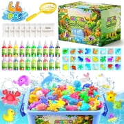 Carsky Magical Farm Gel Toy, 24 Animal Molds & 20 Gel w/ Storage Box, DIY Elf Water Kit Sensory Toy Craft Gift for Girls Boys Age 3-8