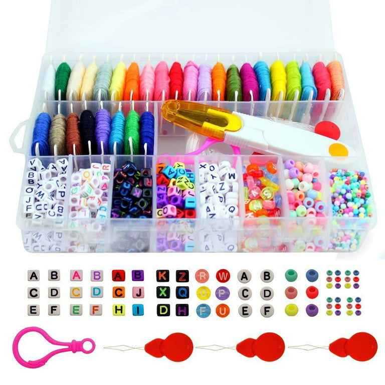 Friendship Bracelet Making Beads Kit, Letter Beads, 22 Multi-Color