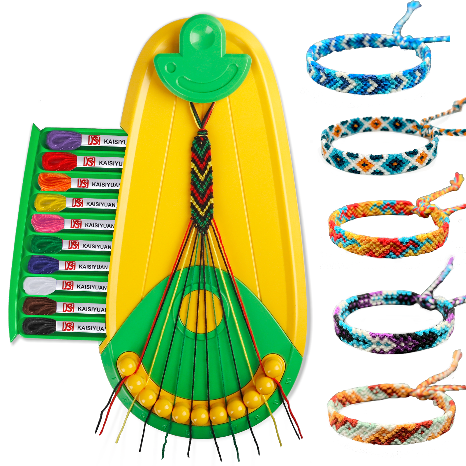 Friendship Bracelet Making Kit,Arts and Crafts for Kids Ages 8-12,DIY Bracelet  Making Kit with 20 Pre-Cut Threads,Birthday Gifts for Girl Aged 6 7 8 9 10  11 12 Year Old Child Travel Activity Set 