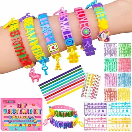 Friendship Bracelet Making Kit for Girls,Art & Craft Kits for Kids,DIY Jewelry Making with Charm & Stickers,Birthday Gifts for Ages 5-12,Toys for Ages 5,6,7,8,9,10,11,12 Years Old