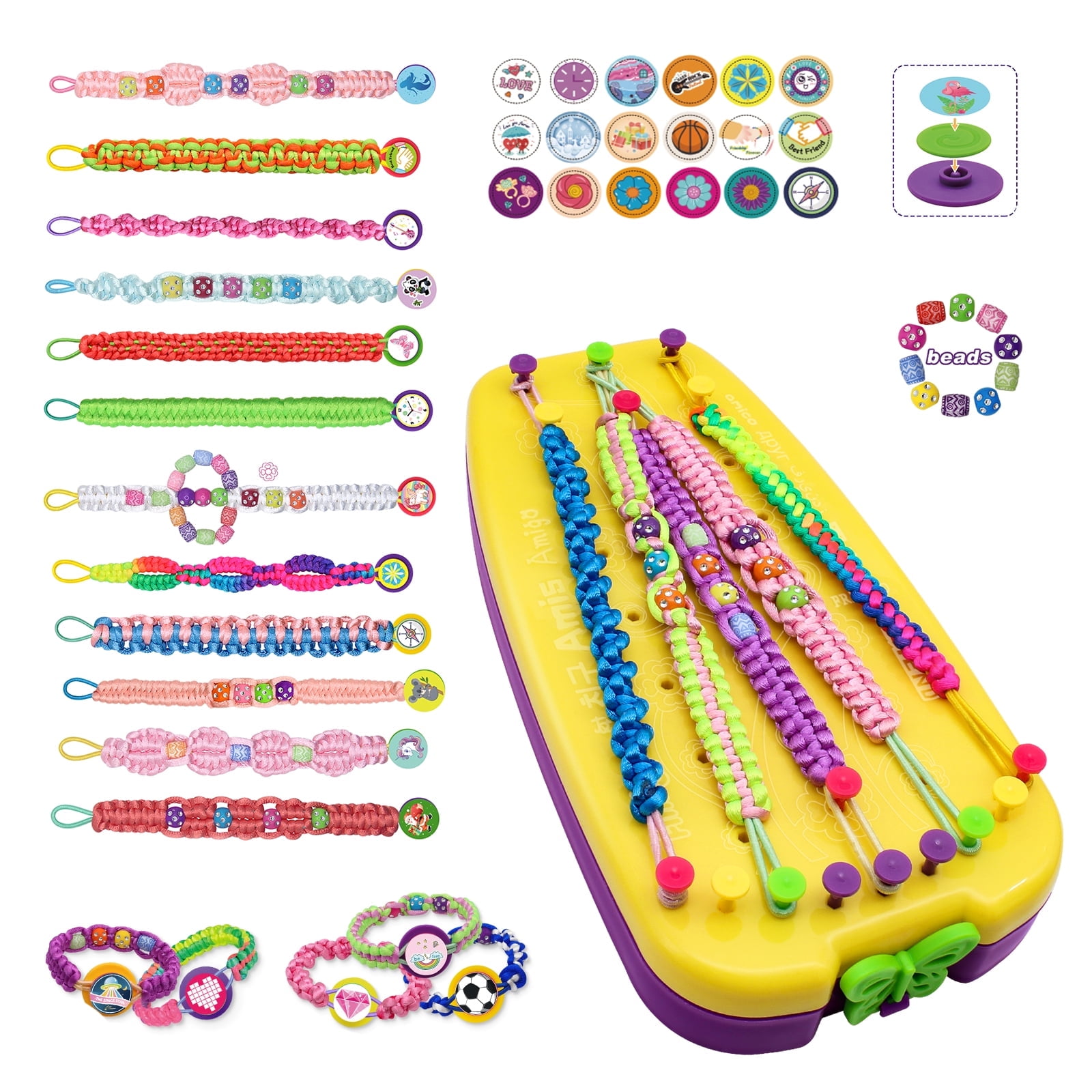 Friendship Bracelet Making Kit for Girls, Birthday Gifts for Girls Ages 7 8 9 10 11 12 Year Old, Arts and Crafts Toys for Kids Ages 8-12DIY Bracelet Jewelry Maker Toys Set