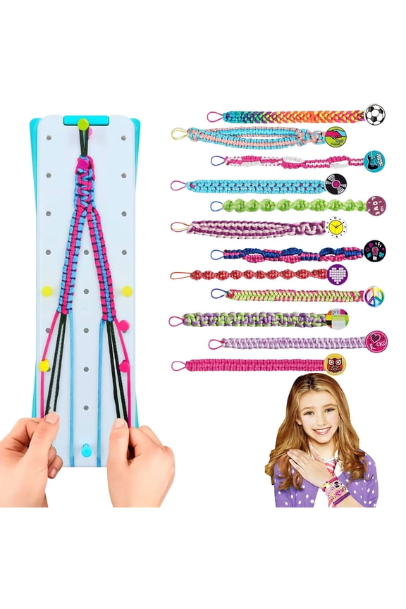 Friendship Bracelet Making Kit, Girls DIY Craft Kits Toys Cool Arts and Crafts Toys for Teen Girls Travel Activity Set Gifts for Age 6+ Year Old Girls