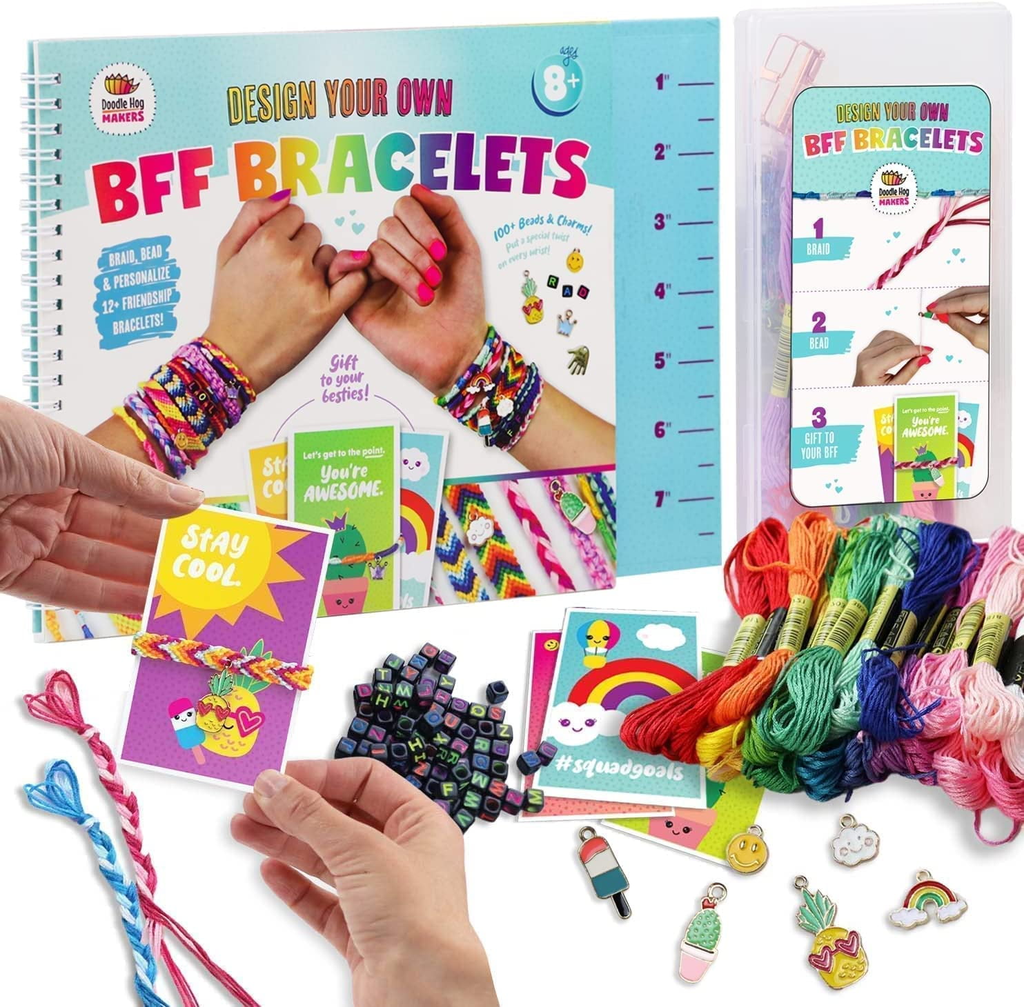 Amazon.com: Jewelry Making Bead Kits for Girls Over 10000 PCS Bracelet  Making Kit Beads for Kids Includes Clay Beads, Plastic Beads, Scissors,  Strings and Accessories with 3-Layer Storage Box Gift Crafts