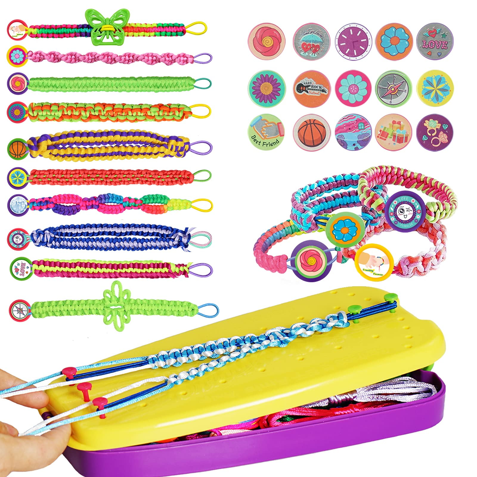 Friendship Bracelet Making Kit Toys, DIY Crafts for Girls Ages 8-12,  Hottest Birthday Christmas Gifts for 7 8 9 10 11 12 Years Old Kids, Travel  Activities Party Favor Holiday Gift Guide