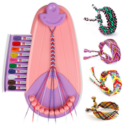 Friendship Bracelet Making Kit for Girls Ages 6-12, DIY Bracelet Maker with 20 Threads in 10 Colors, Arts and Crafts Gift for Kids