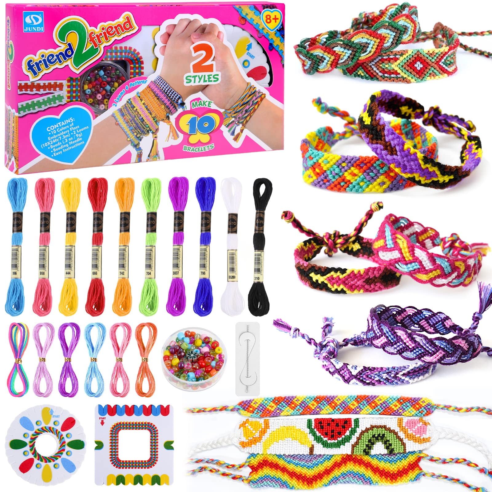 Friendship Bracelet Making Toys for Girl , Friendship DIY Craft Kit for 8-14 Years Old Kid Jewellery Making Kits Birthday Gifts , Present for Girls