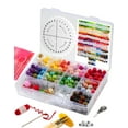 thumbnail image 1 of Friendship Bracelet String Kit - Embroidery Floss Set with Organizer Box, 1 of 10