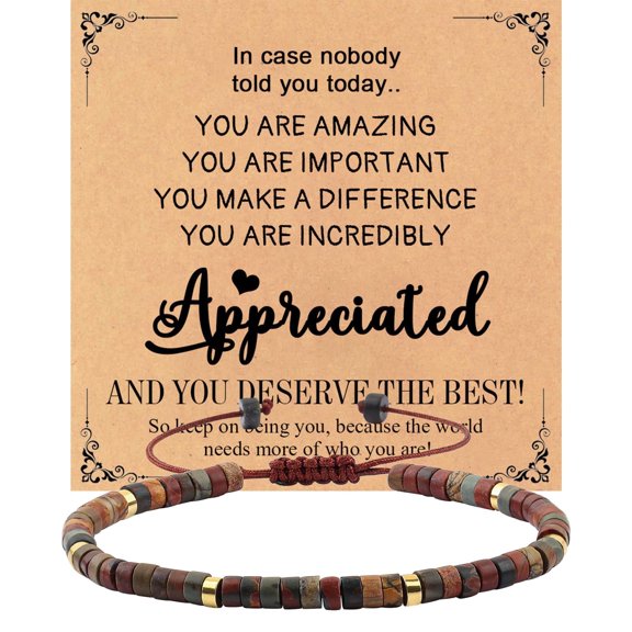 Friendship Bracelet for Women with Adjustable Braided Design, Stone, and Healing Energy