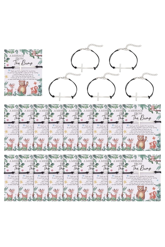 Friendship Bracelets with 20Pcs Make a Wish Card Wish Bracelet Back to School Christmas Jewelry Gifts Teamwork Bracelets Employee Appreciation Gifts for Women DIY Bear