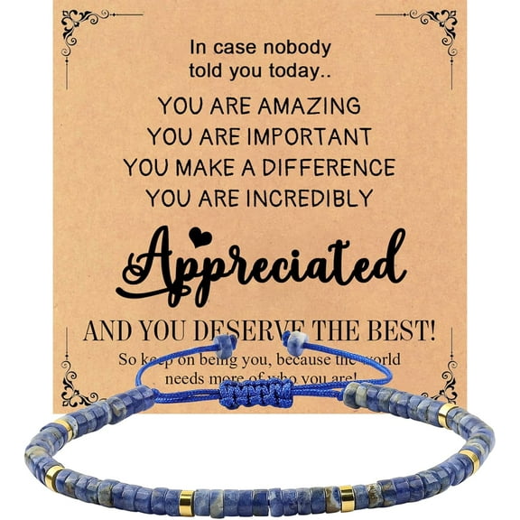 Friendship Bracelets Blue Bracelets for Women Blue Beads Friendship Bracelets Inspirational Bracelet Birthday Christmas Valentine Gifts for Women Best Friends Sister Mom Daughter