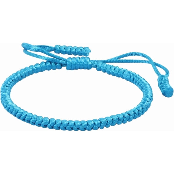 Friendship Bracelets for Women Men Handmade Blue Woven Braided Rope Adjustable String Knot Lucky Tibetan Jewelry Gift Accessories