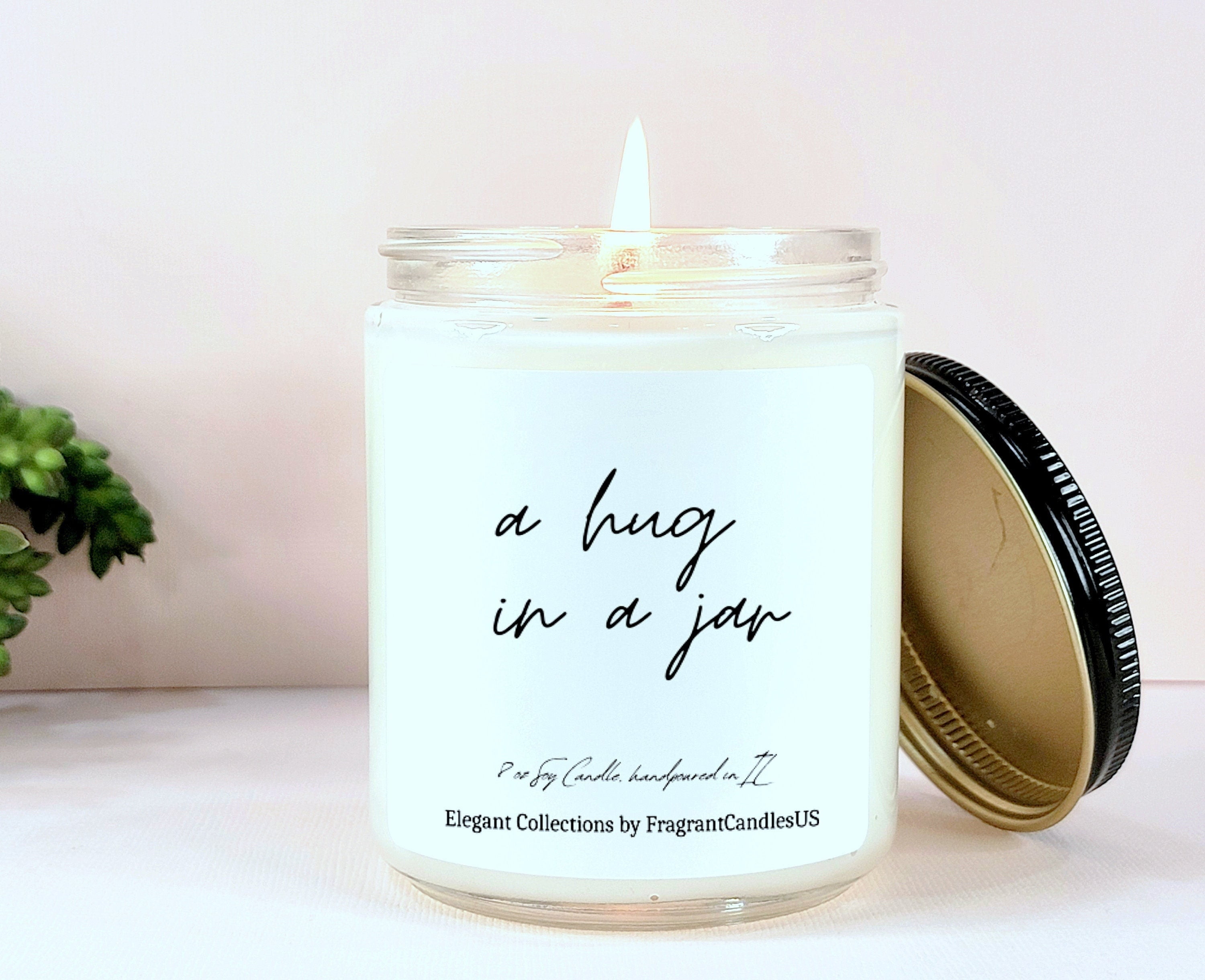 Friendship Candle, Long distance gift, long distance couple gift, Sending you hugs, thank you ...