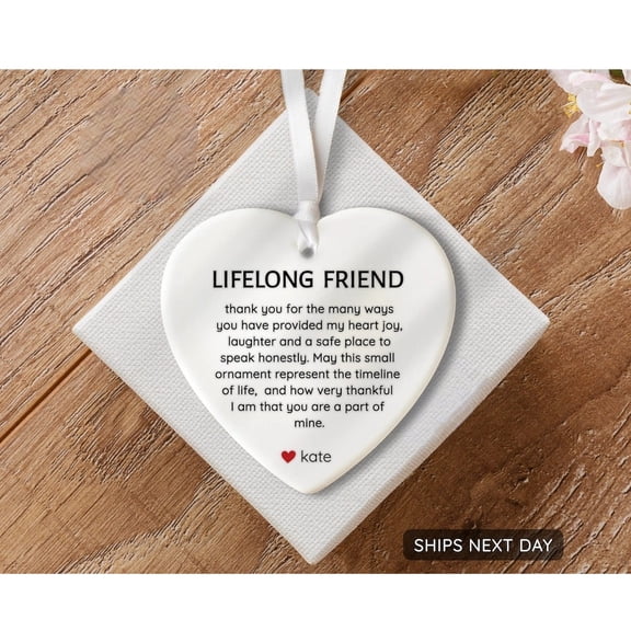 Friendship Christmas Ornament, Christmas Gift For Friend, Neighbor Ornament, Holiday Friendship Keepsake