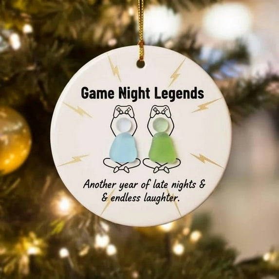 Friendship Christmas Ornament Sea Glass Meaningful Gift for Best Friend Unique Holiday Tree Decoration Celebrating Bond(G)