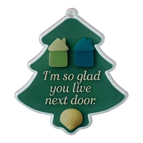 Friendship Christmas Tree Ornament, Acrylic Hanging Tree Shape with Inspirational Quote, Festive Keepsake Gift for Friend, Home & Party Decoration